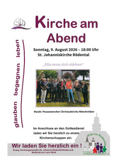 Kirche am Abend am 12.08.2026